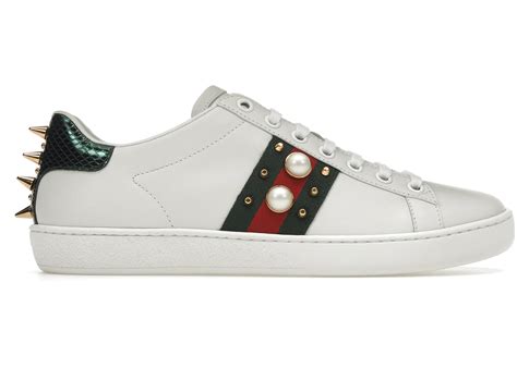 gucci ace pearl stud|ace studded pearl stockx.